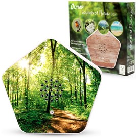 Olymp Sounds of Nature Box – Motion-Sensor Soundbox with Natural Relaxing Sounds: Birdsong, Mountain Meadow, Stream, Ocean Waves – Adjustable Volume – Soothing Music Box for Relaxation, Sleep & Mindfulness