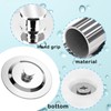 2 PCS Bath Plug, Universal Bath Plug With Chain Stainless