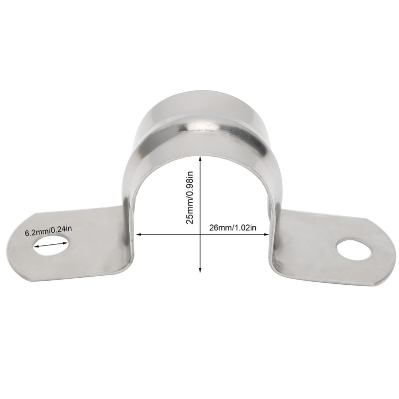 100pcs 25mm U Shaped Saddle Clamp Air Tube Conduit Clips