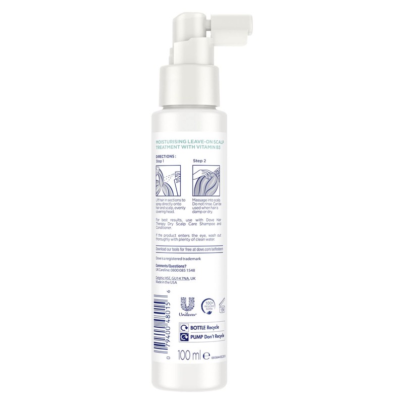 Dove Hair Therapy, Dry Scalp Care, Leave-on Scalp Treatment, 3.38