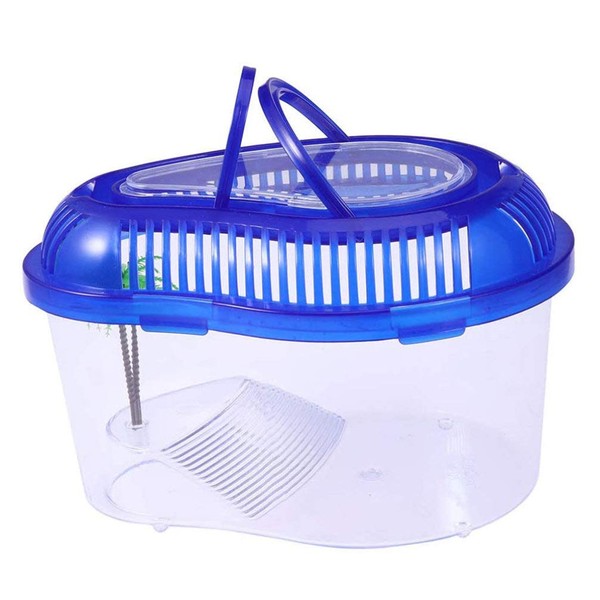 POPETPOP Small Turtle Tank-Turtle Container Reptile Carrier with Cover and