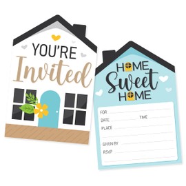 Halodete Home Sweet Home Invitation Cards, Housewarming Party Invitation Cards Supplies, Fill-in Invitations Card, New Home Greeting Cards, Welcome Home Party Decorations, 30 Cards