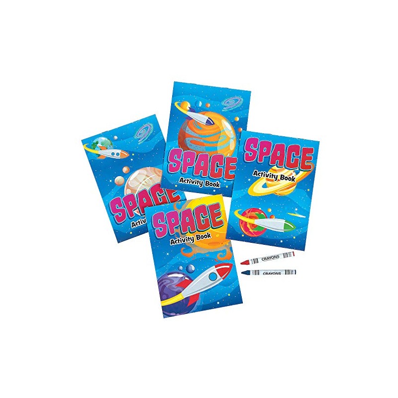 Fun Express Space Activity Books with Crayons