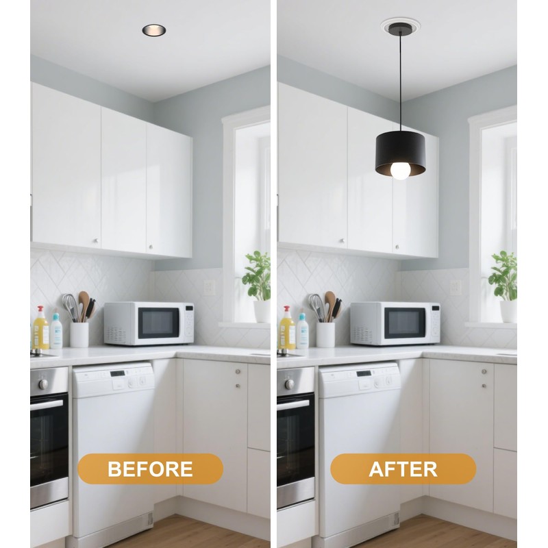 YIIZON Recessed to Pendant Light Converter Kit - 6 Inch