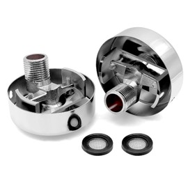 WYYFXY® Pack of 2 Shower Tap Adaptors Adjustable 1/2 to 3/4 Male Thread Standard Shower Tap Adapter Copper Universal S Connection Shower Head Adapter for Adjusting Water Valve