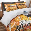 Nesphy Fall Pumpkin Botanical Queen Comforter Set, Autumn Painting Yellow