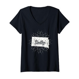 Womens Dudley South Dakota V-Neck T-Shirt