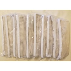 Unbranded Wholesale Lot of 10 NEW White Zippered Mesh Pouch Bag Sunglasses Cases