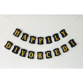 [USA-SALES] Happily Divorced Banner, Divorced Party Decorations, by USA-SALES Seller