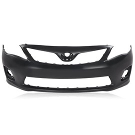 G-PLUS Front Bumper Cover Compatible with 2011 2012 2013 Toyota Corolla Base CE L LE 5211903901, TO1000372 Primed Black