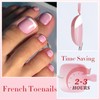 240pc White French Tip Press on Toenails Women Fake Toe