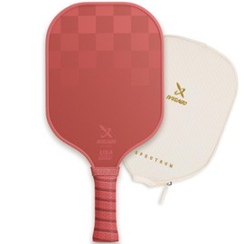 IVECADO Pickleball Paddle Red USAPA Approved Carbon Fiber Surface Honeycomb Core Single Pickle Ball Rackets Gift with Cover for Women and Men