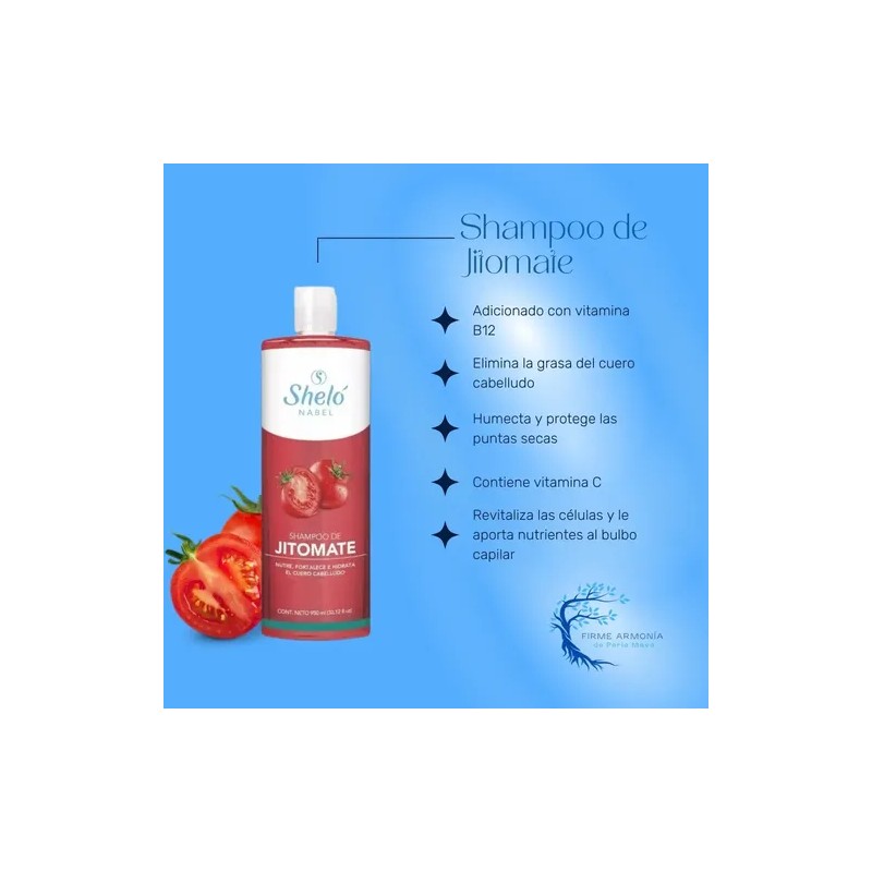 Shampoo De Jitomate Crecimiento Del Cabello Shelo Nabel
