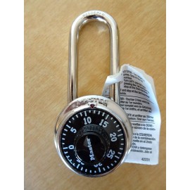 Masterlock NEW Master Lock Pad Lock - Silver with Black Face Long Shackle