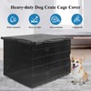 Deblue Indoor Grey Dog Crate Cover, Privacy Polyester Pet Kennel