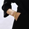 HIQUACC Women's Stainless Steel Bracelet 18K Gold Plated Bracelet Crystal