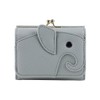 Lizdays Women's Mini Wallet, Elephant Clasp, Trifold Wallet, Compact (Blue