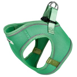 Voyage Dog Harness, Medium - Anti Pull, Escape Proof Harness, Lightweight & Durable, Reflective Trim, Breathable Padded Mesh, Easy Fit, Lead Attachment - Medium, Green