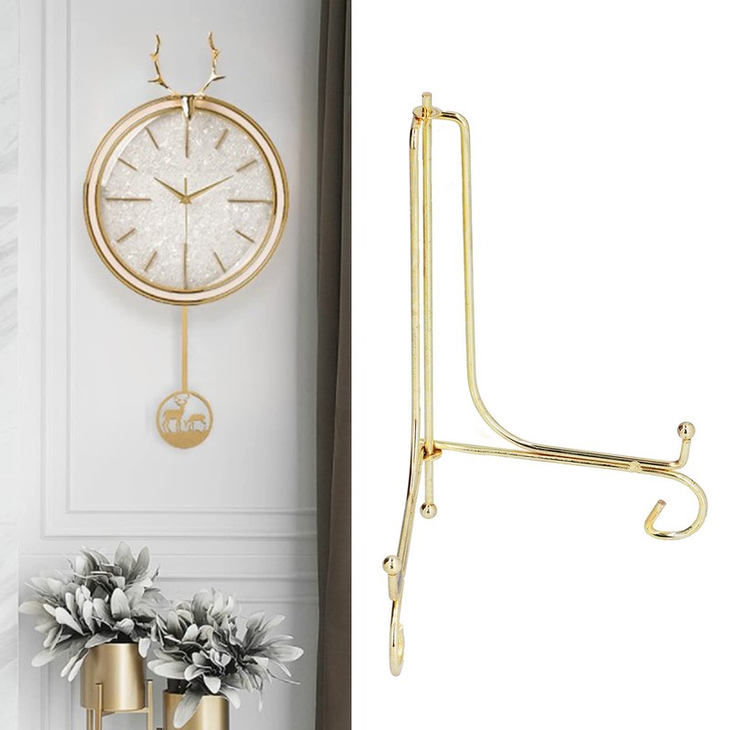 Metal Clock Stand Stylish Display Bracket for Home Office Modern
