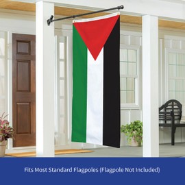 Evergreen Palestine Flag 3x5 flag Outdoor Double Sided, Nation Flags for Outside with Grommets, Palestinian Flag 3-Ply Banners for Garden Patio, Indoor Wall Decor for Room, Works with Standard Estate Flag Poles