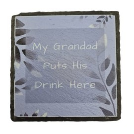My Grandad Puts His Drink Here and Coaster For Grandad (uv05-slco-gdrinkhere)