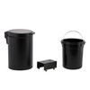 bremermann Wall-Mounted Cosmetic Bin, 3 Litres, Bathroom Bin, 2-Way Mounting,