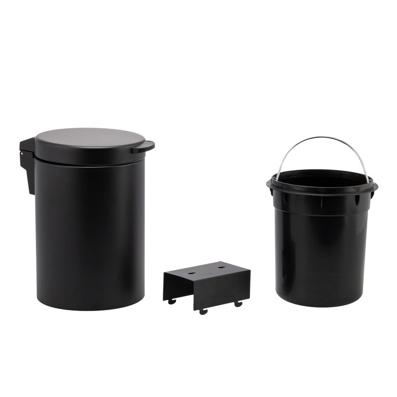 bremermann Wall-Mounted Cosmetic Bin, 3 Litres, Bathroom Bin, 2-Way Mounting,