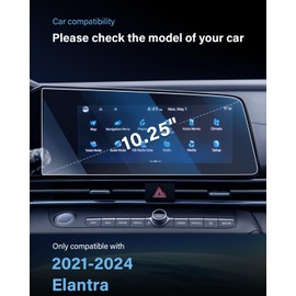 WEIPIN For 2021-2025 Elantra (SE/SEL/Limited/N Line) Screen Protector 10.25 Inch Glossy Tempered Glass Touchscreen *1 + Dashboard *1 Accessories - No More Scratch&Fingerprint