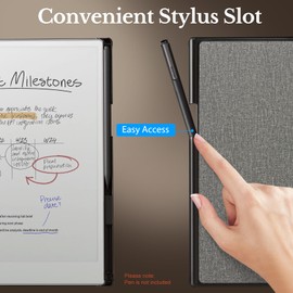 CoBak Case for 11.8" Remarkable Paper Pro Color Tablet 2024 Released- Smart Auto Sleep/Wake Folio Lightweight Protective Cover with Built-in Pen Holder and Nibs Holder (Gray)