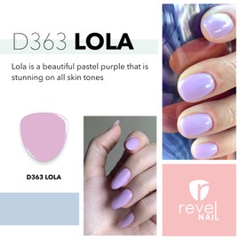 Revel Nail Dip Powder - Lilac Purple Dipping Powder, Long-Lasting Dip Nail Color, Chip & Crack Resistant, No UV Lamp, DIY Manicure For Strong Healthy Nails, Lola