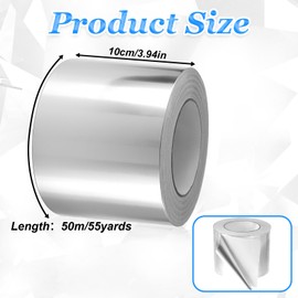 SynHHergyx Aluminum Foil Tape Heavy Duty High Temperature Duct Tape Air Conditioner Sealing Aluminum Tape for Sealing Patching HVAC, Air Ducts, Insulation and Metal Repair 4 Inch x 55 Yards