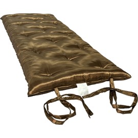 Danfuton Full Floor Rolling Futon Mattress, Cotton Shikifuton Mats 3x54x80 Satin Brown