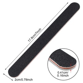 LAMXD 20 PCS Nail Files, Professional Nail Files Double Sided Emery Board, Fingernal Buffing Files Set for Home, 100/180 Grit(Black)