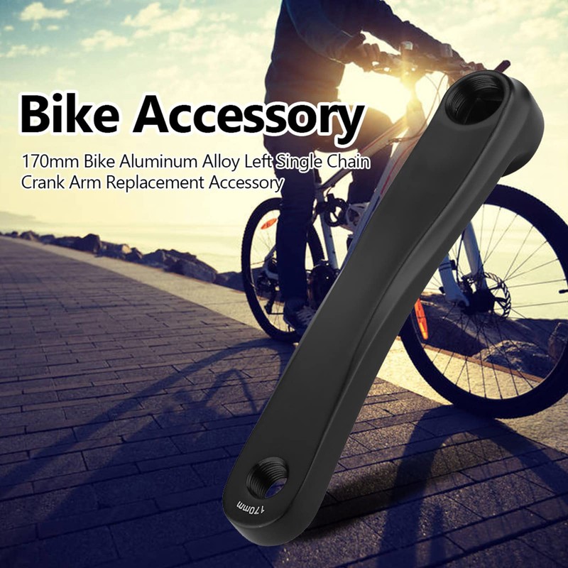 KooingTech bikess Crank Arm, 170mm Single Speed Left Hand Crank,