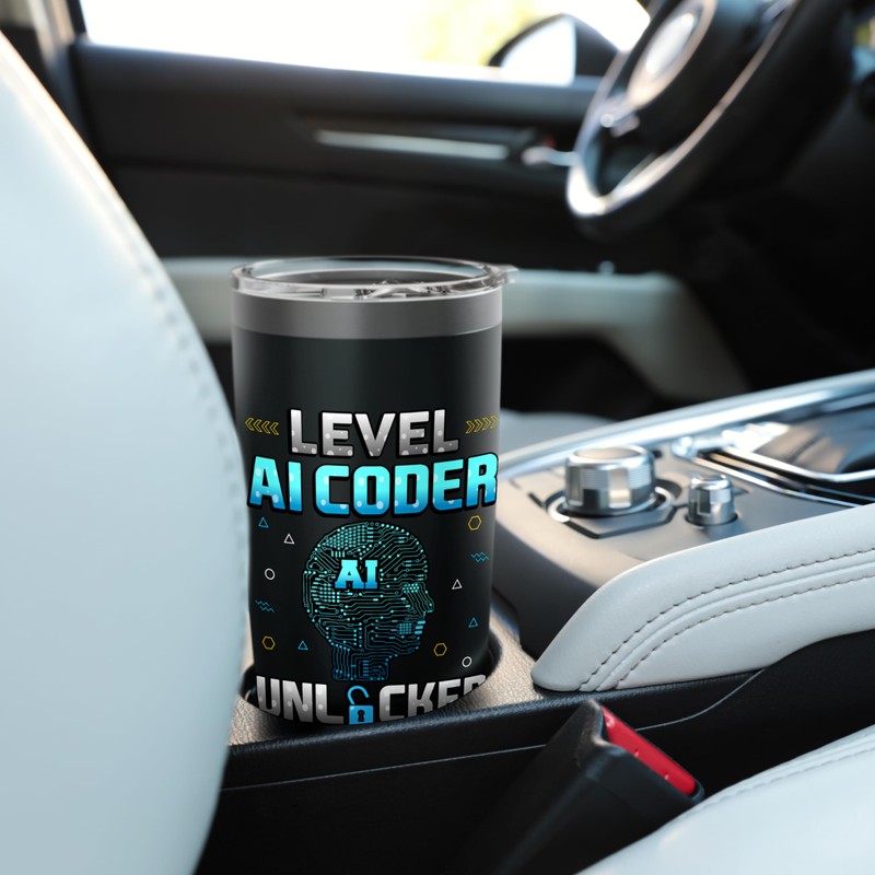Level AI Coder Unlocked Machine Learning Tech Stainless Steel Insulated