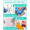 Anycolor M-K231 Label Tape 12mm 0.47'' White Compatible with Brother