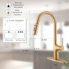 Brushed Gold Kitchen Faucet, Single Handle Gold Kitchen Sink Faucet