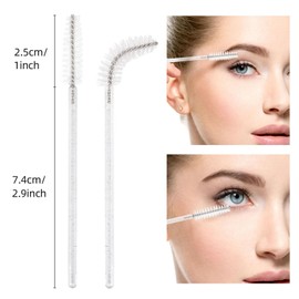 Tbestmax 500 Einweg Mascara Zauberstäbe Eye Lash Brush Spulen für Augenbraue Wimpernverlängerung (Weiß)