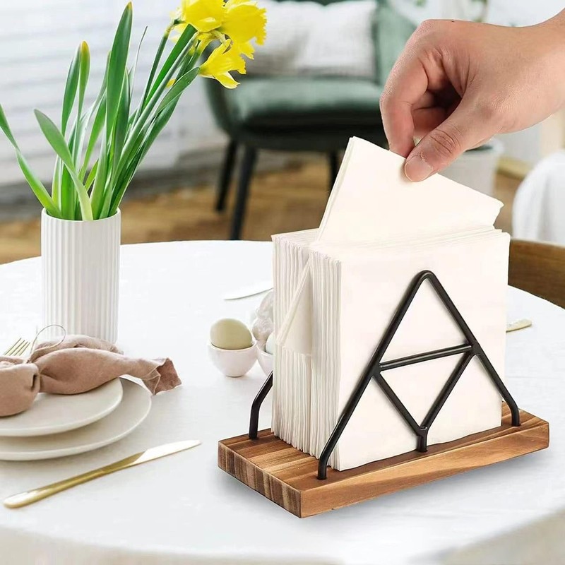 Napkin Holder, Metal Napkin Holder, Wooden Napkin Holder, Rustproof Napkin