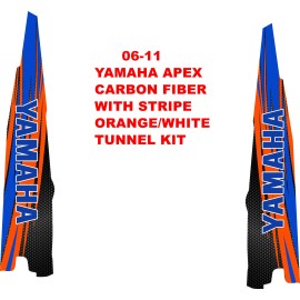 JUSTSLED WRAPS YAMAHA NYTRO SNOWMOBILE WRAP DECAL STICKER 05-15 CARBON FIBER  STRIPE TUNNEL KIT