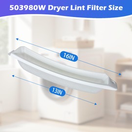 Xihu 503980W Dryer Lint Filter, Compatible with Speed Queen Amana Alliance Laundry Systems, Replaces AP6329015 PD00042786 TU21443 D503980W 503980, Mesh Vent Screen