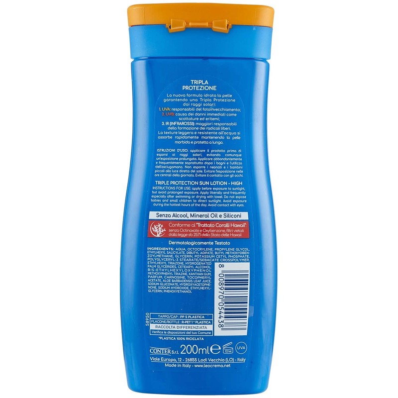 Leocrema Sonnenmilch mit Dreifachwirkung, LSF 30, 200 ml, 200 ml