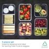 iDesign Crisp 5-Piece Recycled Plastic Refrigerator Organizer Bin Set with