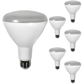 Diodesy- BR30 LED Flood Light Bulb 8W 650 Lumen E26 Medium Base 3500K Neutral White for Interior Home Decor Kitchen Recessed Can Light Bulbs 120V 110° Beam Angle Dimmable White Finish Pack of 6
