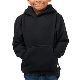 Pro Club Youth Fleece Pullover Hoodie, Black, Large