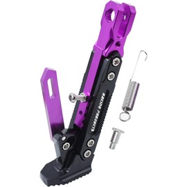 Universal Motorcycle Kickstand Adjustable Foot Side Support Parking Kickstand for Electric Motorbike Parking Foot Side Support Stand (Purple)