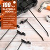 Moxweyeni 100 Pack Slatwall Hooks, 6 and 8 Inch Slatwall