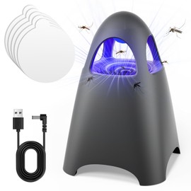 ZAPLITE Fruit Fly Traps for Indoors, Bug Zapper Indoor, Home Gnat Traps House, 5 Sticky Glue Boards, Effective gnat Traps for House Indoor (Black)