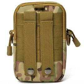 NuCamper Tactical Molle EDC Waist Pouch Compact Bag, Multi-Purpose Utility Tactical Pouch Belt Cell Phone Holder for Workout Hiking Camping Outdoor Tea (CP)