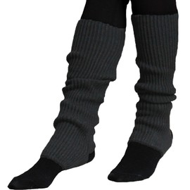 KJ Leg Warmers Gradual Warmth Women's Men's Yoga Socks Trunks, Black